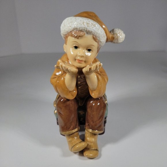 Heritage Mint LTD 2003 Porcelain Christmas Setting 1 REPLACEMENT PIECE Boy Stool - Picture 1 of 11